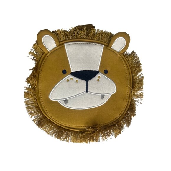Lion Shaped Backpack Kids Brown New WOT Fringed Mane Adjustable Straps - Picture 1 of 4
